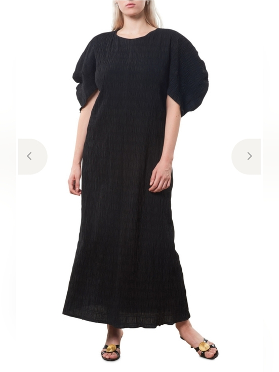 Mara Hoffman Dresses & Skirts - Mara Hoffman Black Aranza Textured Balloon-Sleeve Maxi Dress Size XL
